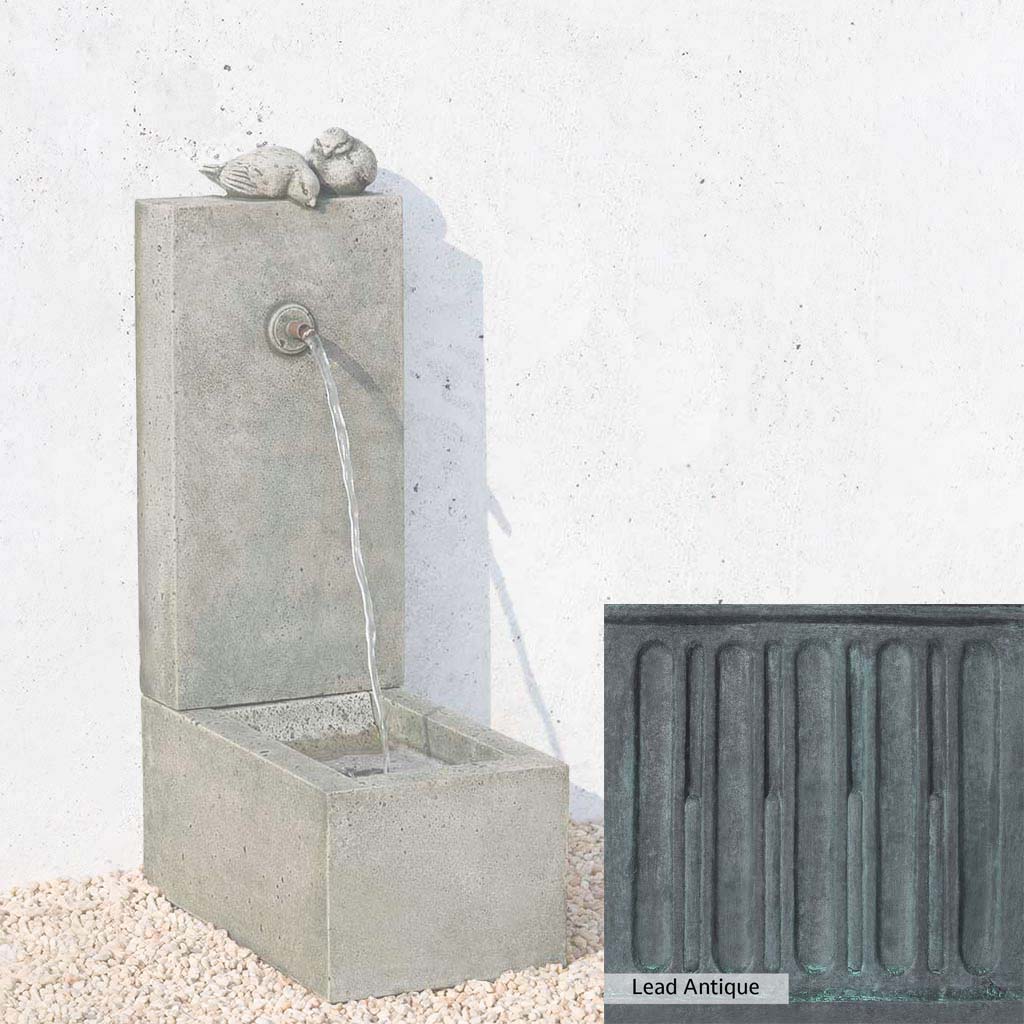 Campania International Bird Element Fountain - Outdoor Garden Decor, Handcrafted Stone Water Feature for Patio, Yard, and Landscape Design | Perfect for Relaxing Garden Ambiance and Bird Attraction