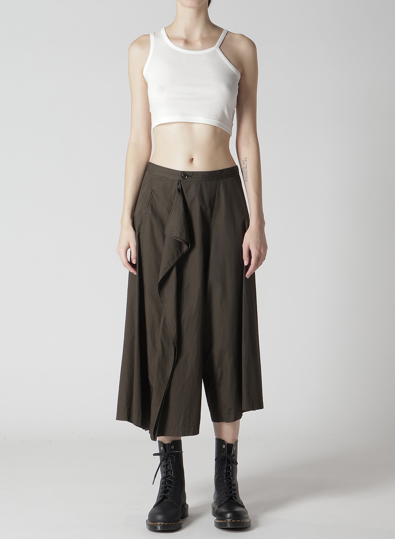 Stylish Cotton Broad Garment Dyeing Skirt Pants for Women - Comfortable & Breathable Casual Wear for Office, Travel & Everyday Outfits