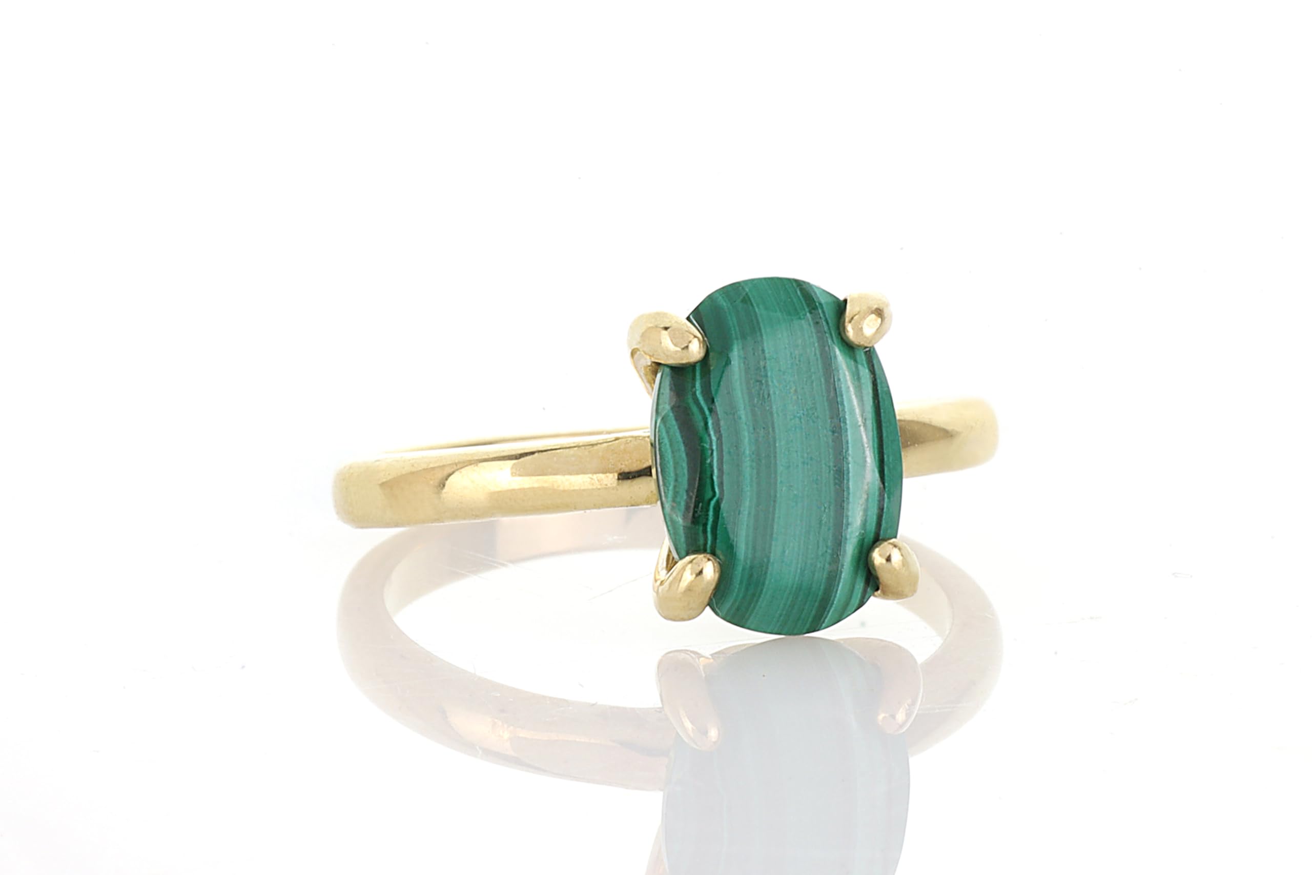 Vibrant Malachite Ring - Handmade Green Gemstone Jewelry for Women - Perfect for Engagement & Everyday Wear