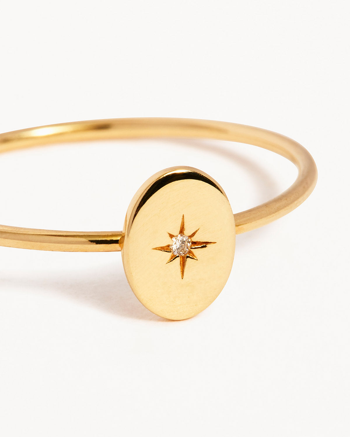 14K Solid Gold Shine Your Light Ring - Elegant Stackable Ring for Women, Perfect for Everyday Wear, Gift Giving & Special Occasions