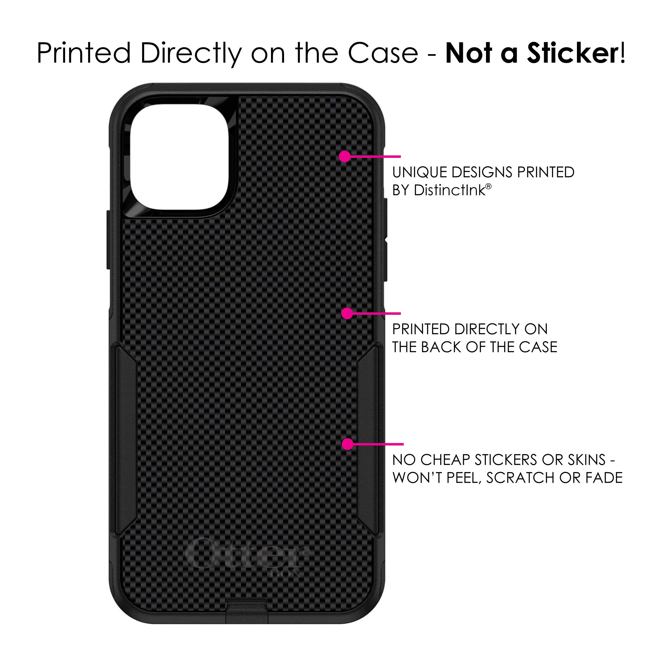 DistinctInk iPhone 11 Pro MAX Case (6.5 Inch) - Premium Black Grey Carbon Fiber Protective Cover | OtterBox Commuter Replacement | Shockproof & Scratch Resistant | Perfect for Work, Travel & Outdoor Activities