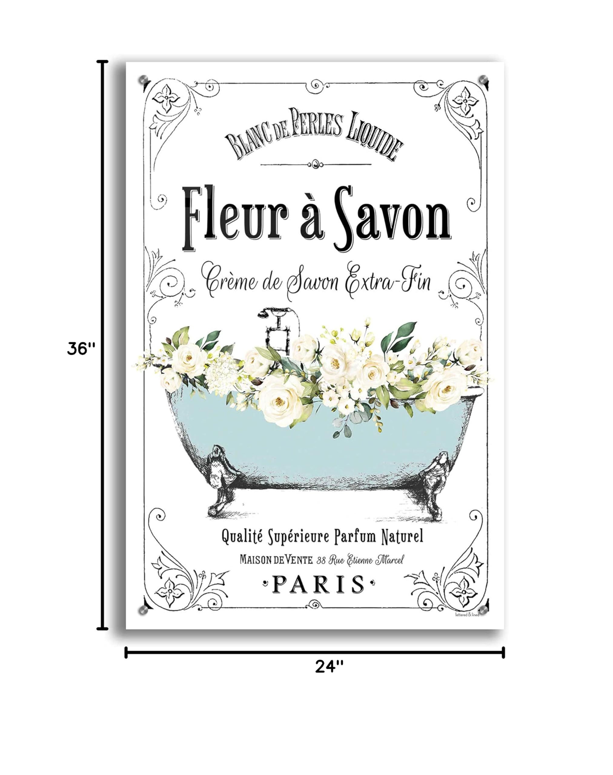 Epic Art 'French Bathroom Set I' by Lettered & Lined - 24