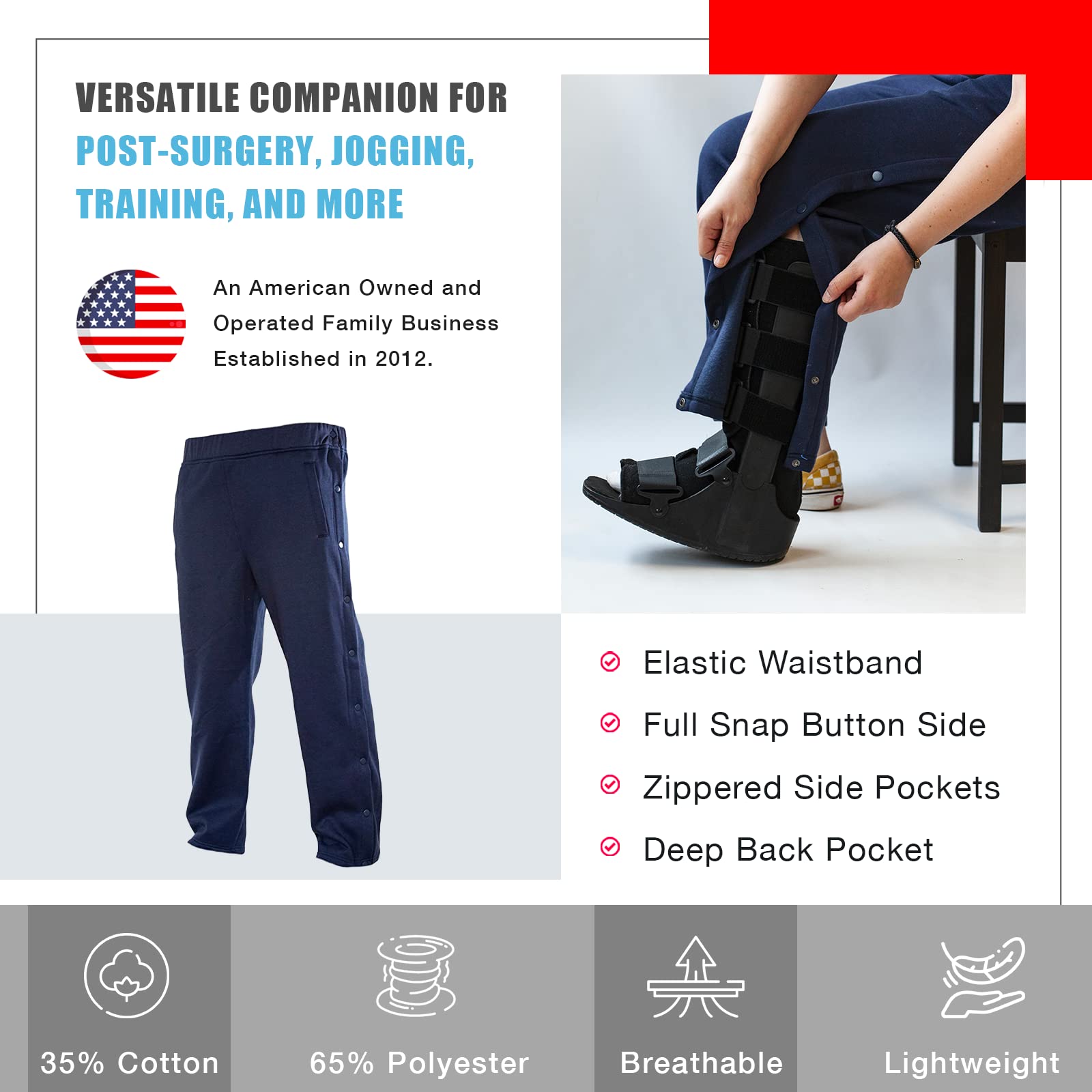 Funny Guy Mugs Retro Tearaway Sweatpants - Premium Breakaway Joggers for Men | Comfortable Lounge Pants for Home, Gym & Comedy Shows
