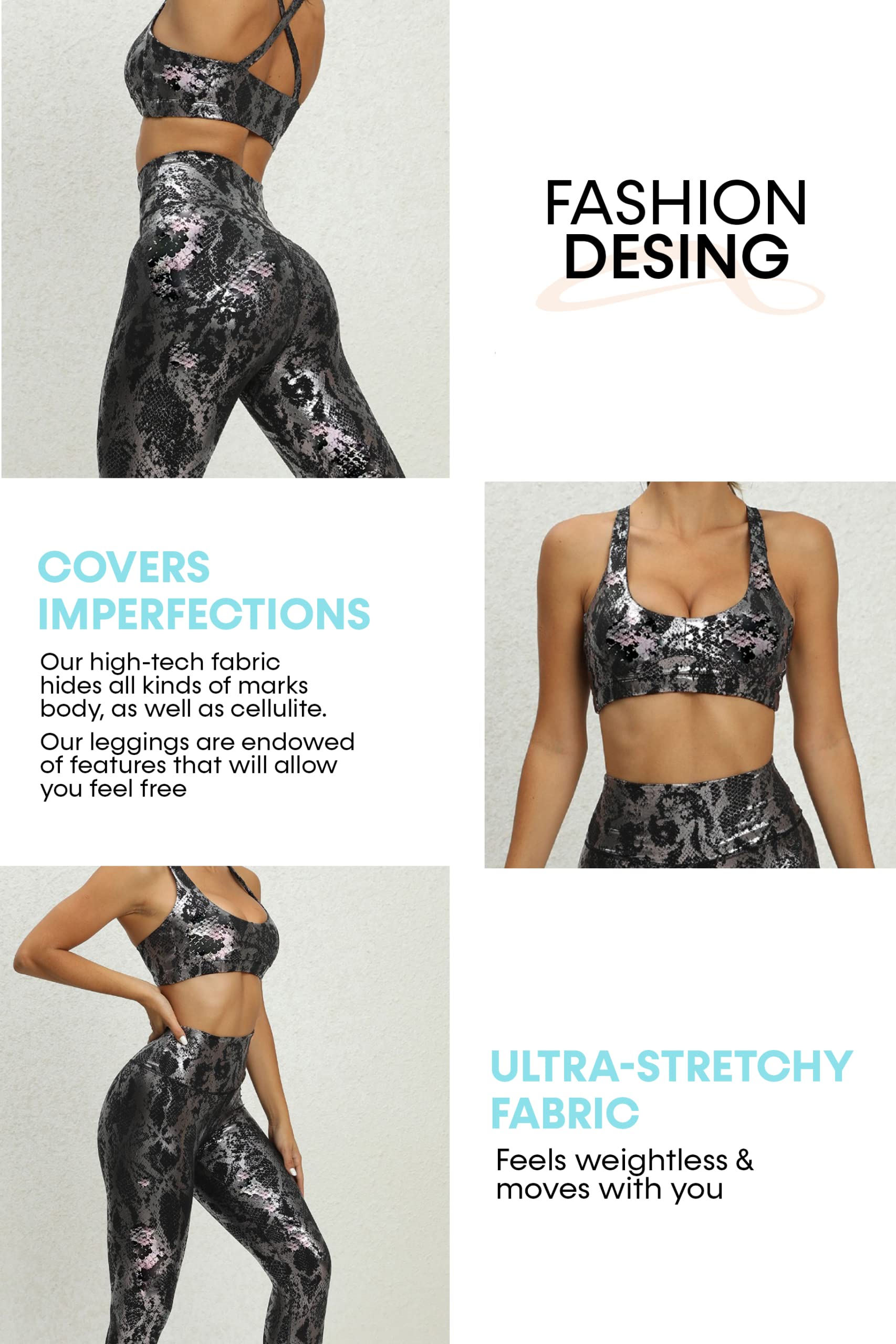 Women's 2-Piece Workout Set - Seamless Yoga Sports Bra & High-Waist Leggings for Gym, Running & Fitness | Comfortable Activewear for Yoga, Pilates & Home Workouts