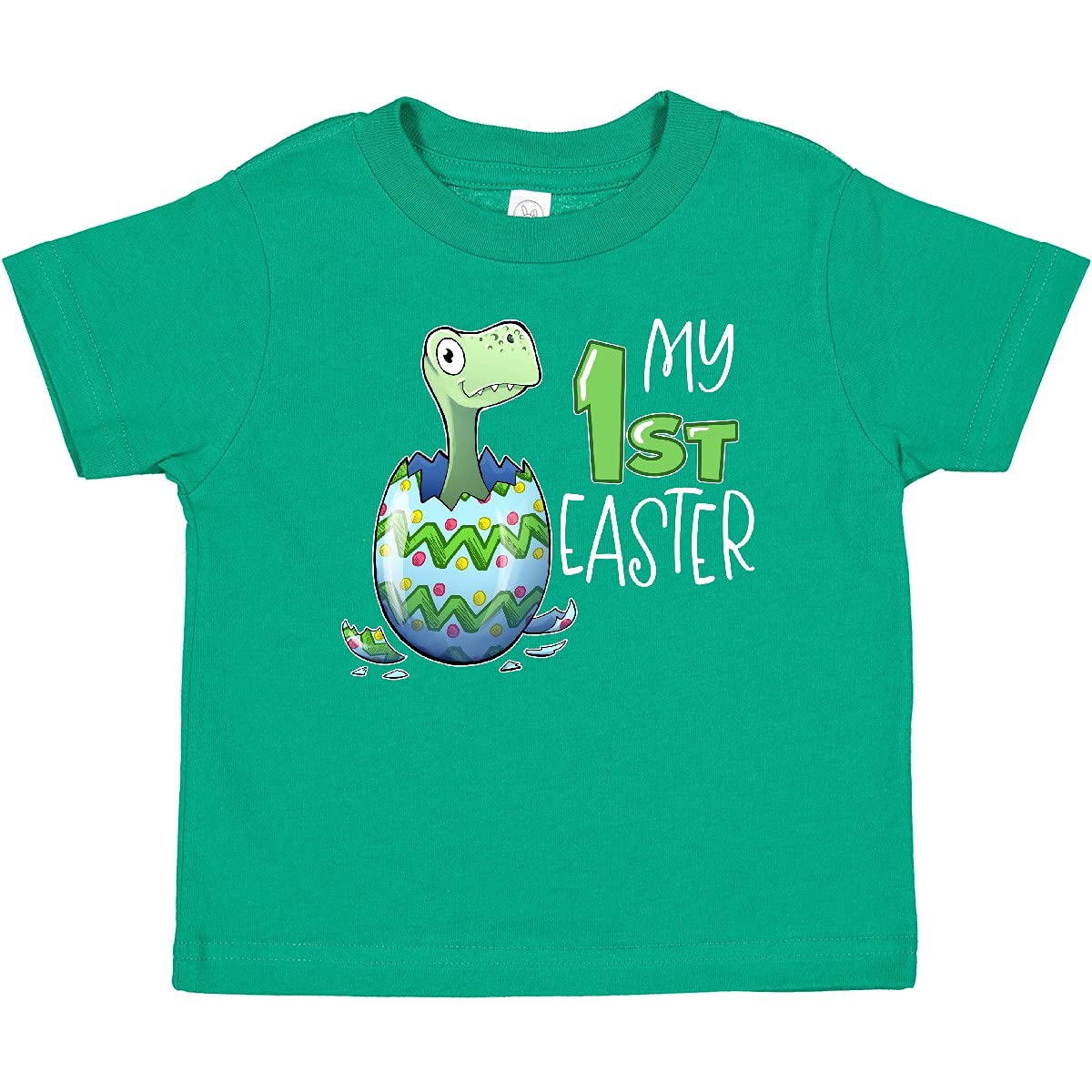 Inktastic My 1st Easter Dinosaur Hatching Easter Egg Baby T-Shirt - Cute Dino Graphic Tee for Toddlers - Perfect for Easter Outfits, Photo Shoots & Holiday Celebrations