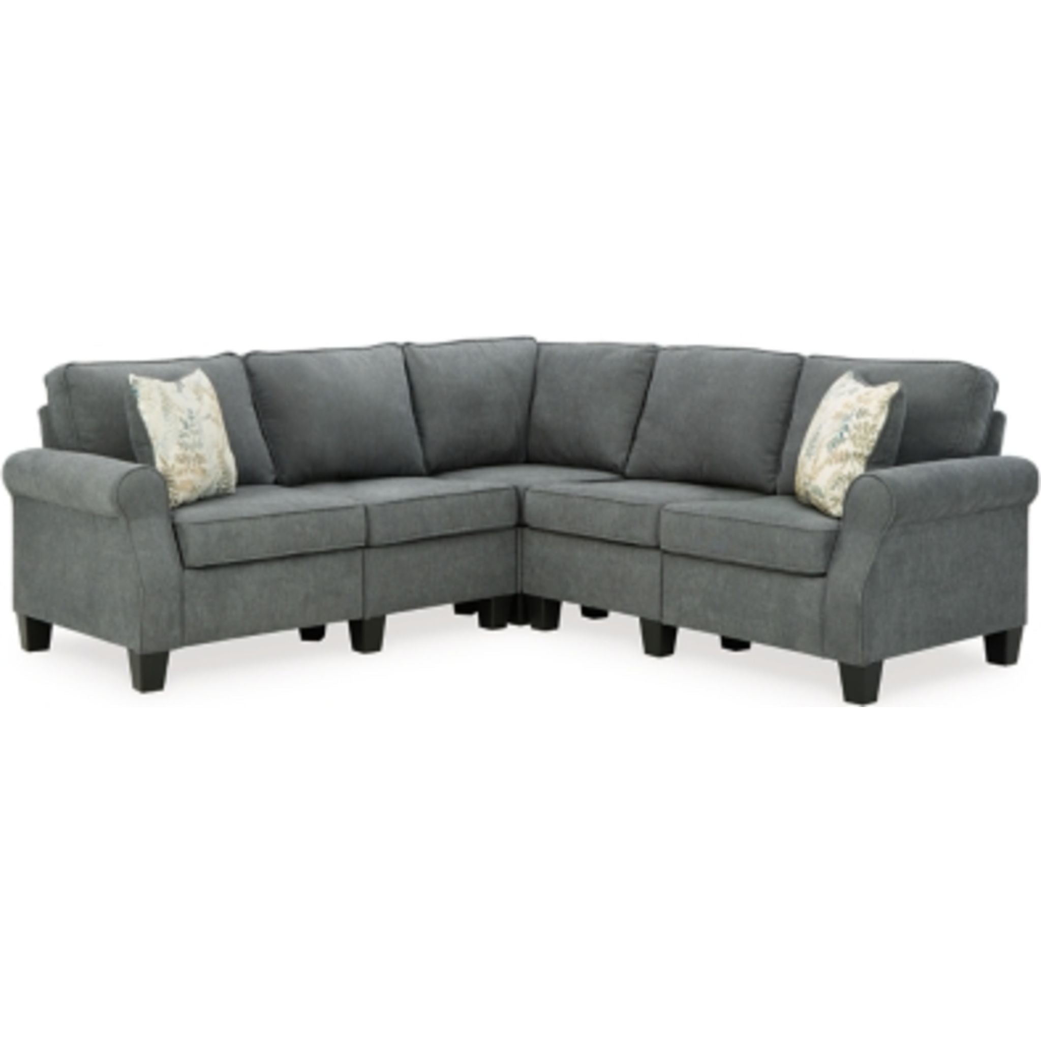 Alessio 4-Piece Modular Sectional Sofa Set with Reversible Chaise - Modern L-Shaped Living Room Couch for Small Spaces, Apartment & Family Room Furniture