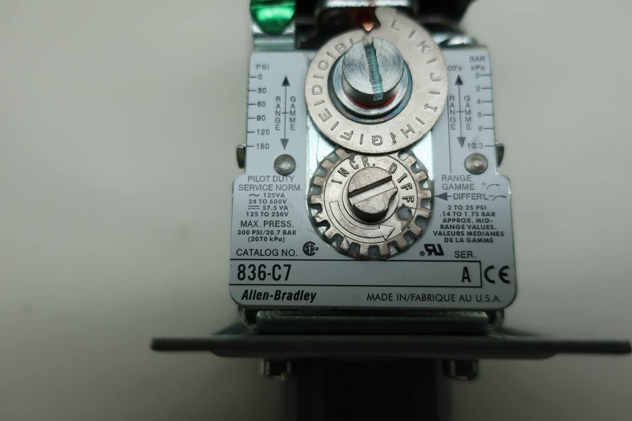 ALLEN BRADLEY 836-C7A Industrial Pressure Switch 1/4