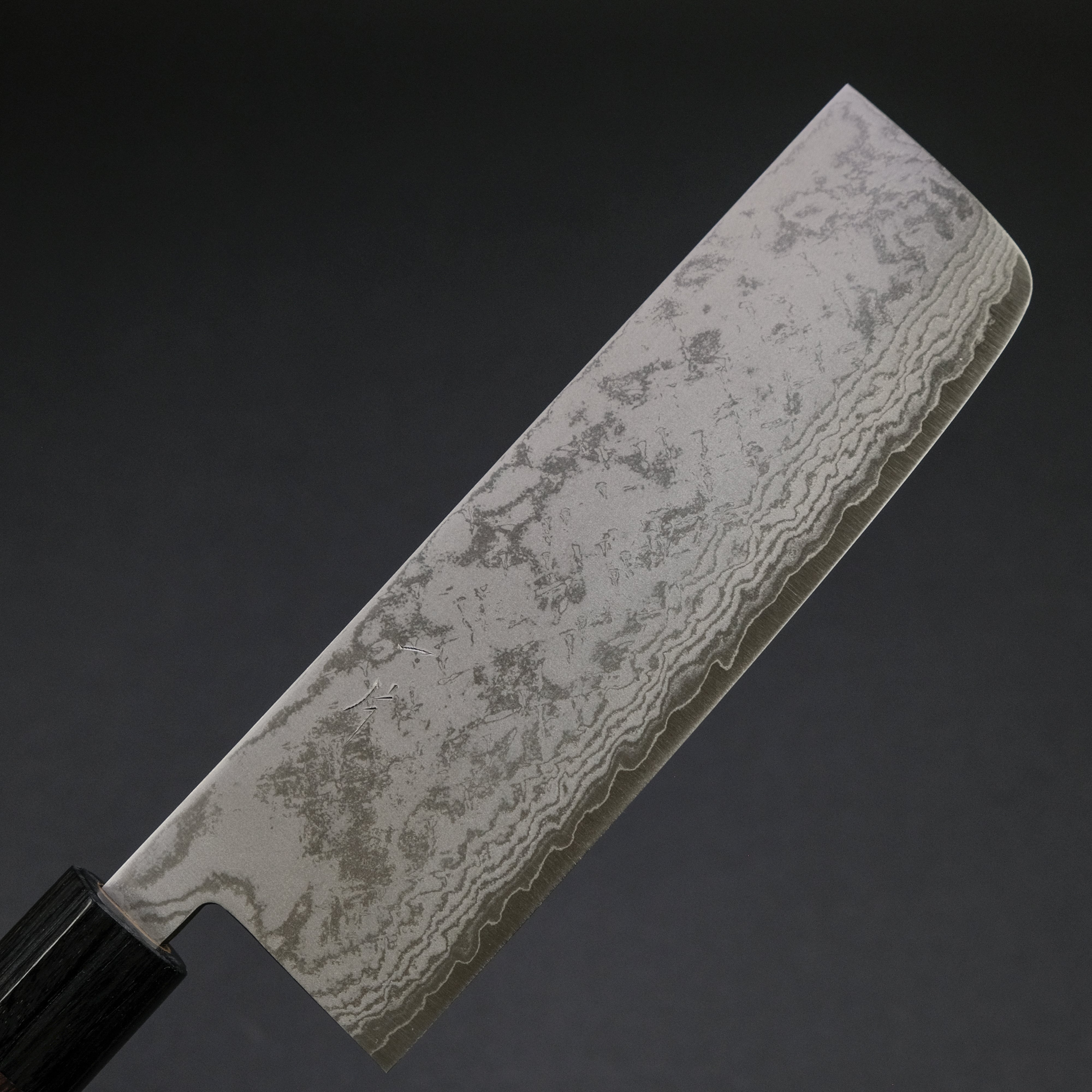 Premium Hitohira NM Damascus Nakiri Knife 165mm - Japanese Chef Knife with Rosewood Handle - Perfect for Sushi, Vegetables & Precision Cutting