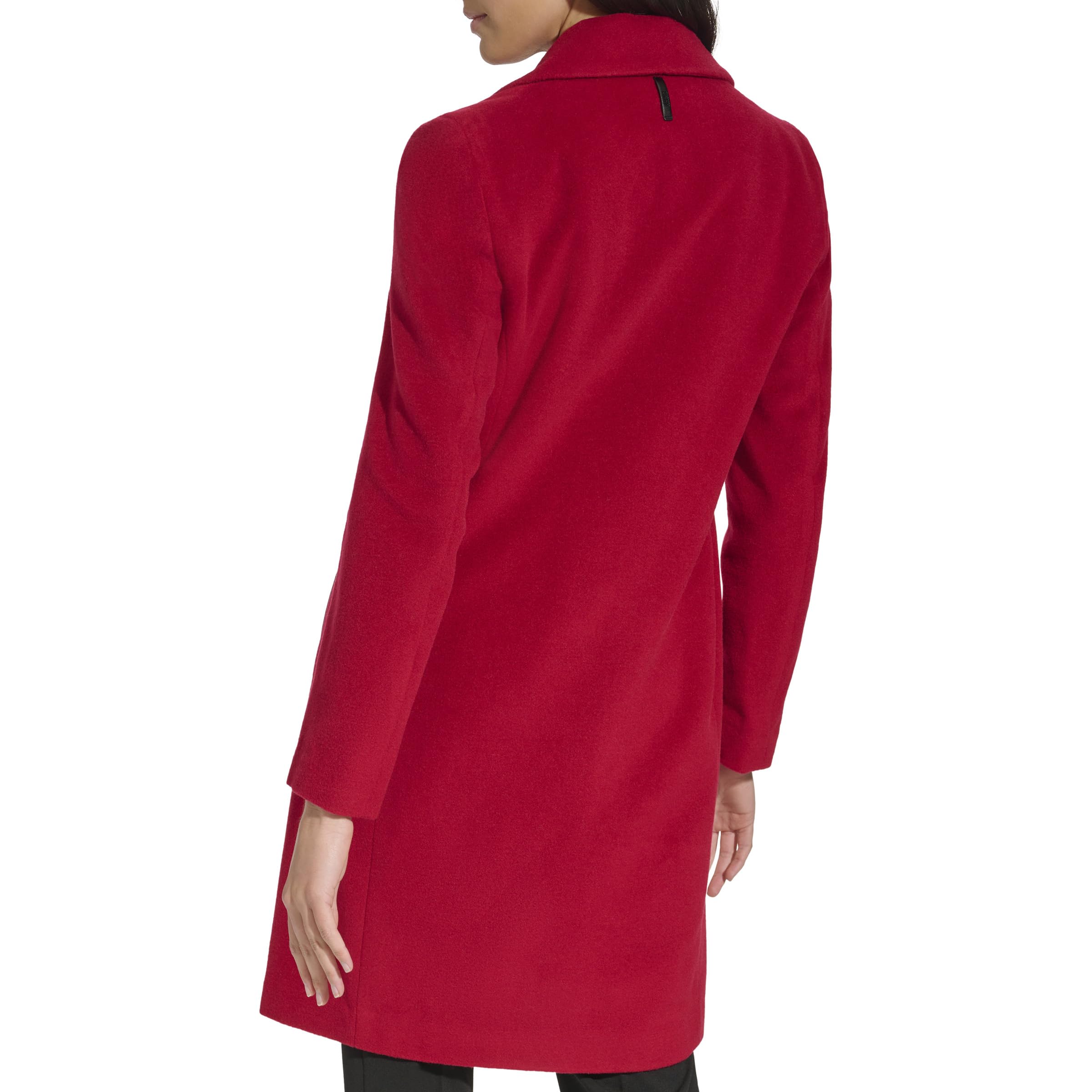 DKNY Women's Walker Wool Coat - Warm Winter Trench Coat with Belt, Classic Long Wool Jacket for Women - Perfect for Office, Travel & Cold Weather Fashion