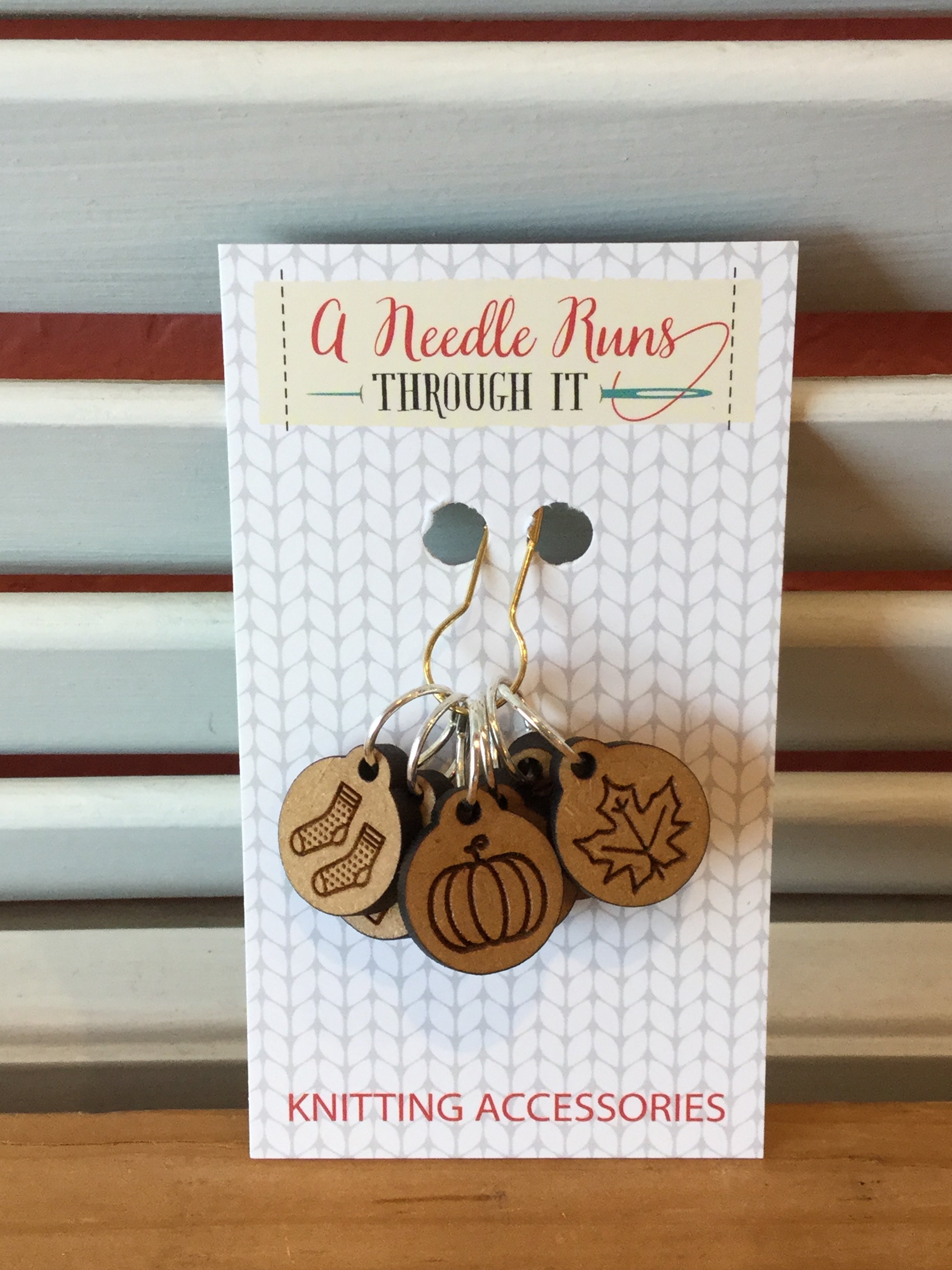 High-Quality Stitch Markers for Knitting & Crocheting - Perfect for Counting Rows & Stitches - A Needle Runs Through It