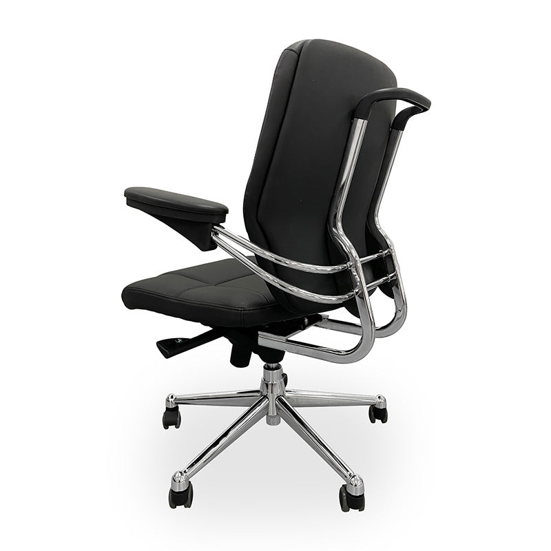 Premium Black Executive Office Chair - Ergonomic High Back Leather Chair for Home & Office Workspace, Conference Room, Gaming Desk - Adjustable Lumbar Support & Swivel Base