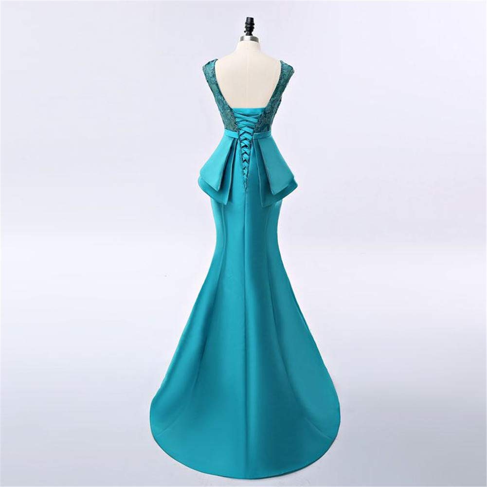 Elegant Women's Lace Mermaid Evening Gown - Long Formal Party Dress for Prom, Wedding & Special Occasions