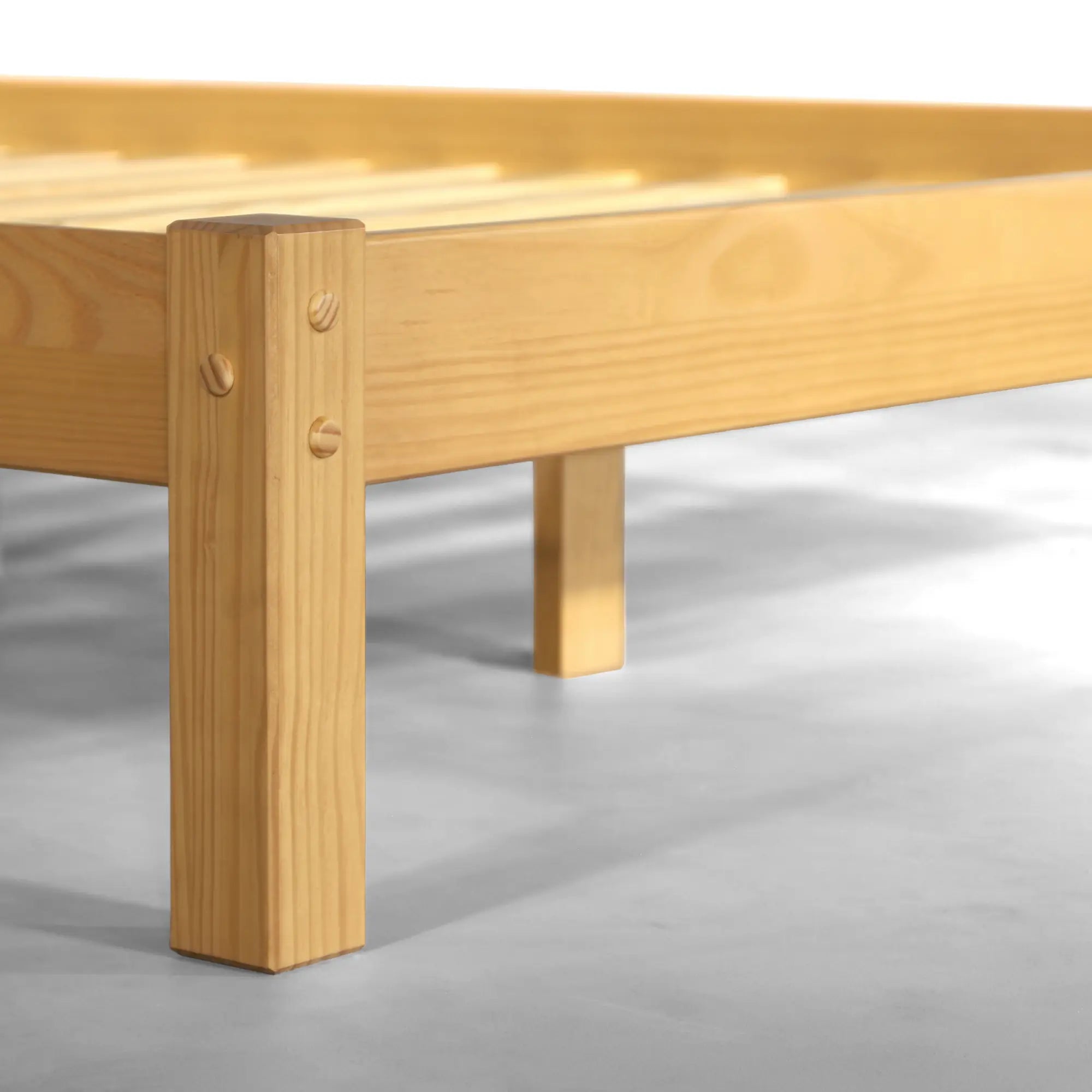 Shaker Panel Platform Bed Frame - Solid Wood Queen Size Bed with Storage, Modern Minimalist Design for Bedroom - Perfect for Small Spaces, Guest Rooms & Apartments