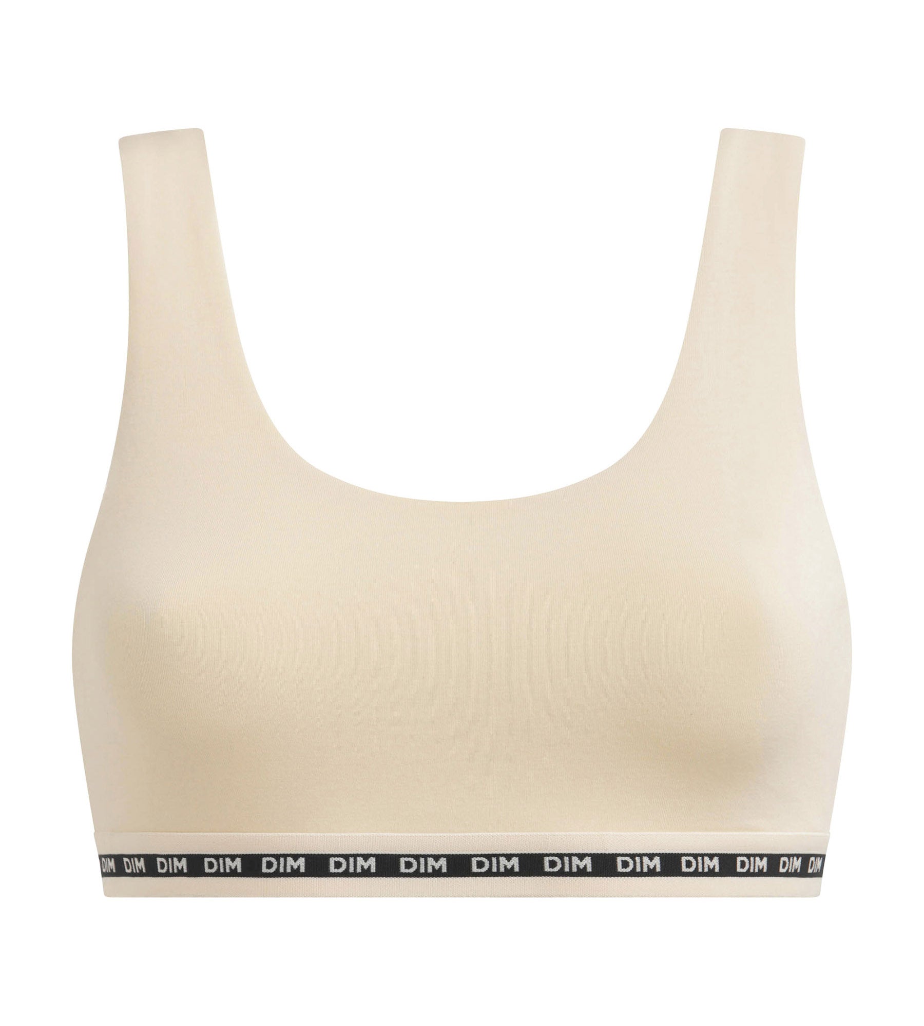 Seamless Modal Polyamide Wire-Free Bralette Crop Top in Beige - Comfortable & Supportive for Yoga, Lounge & Everyday Wear