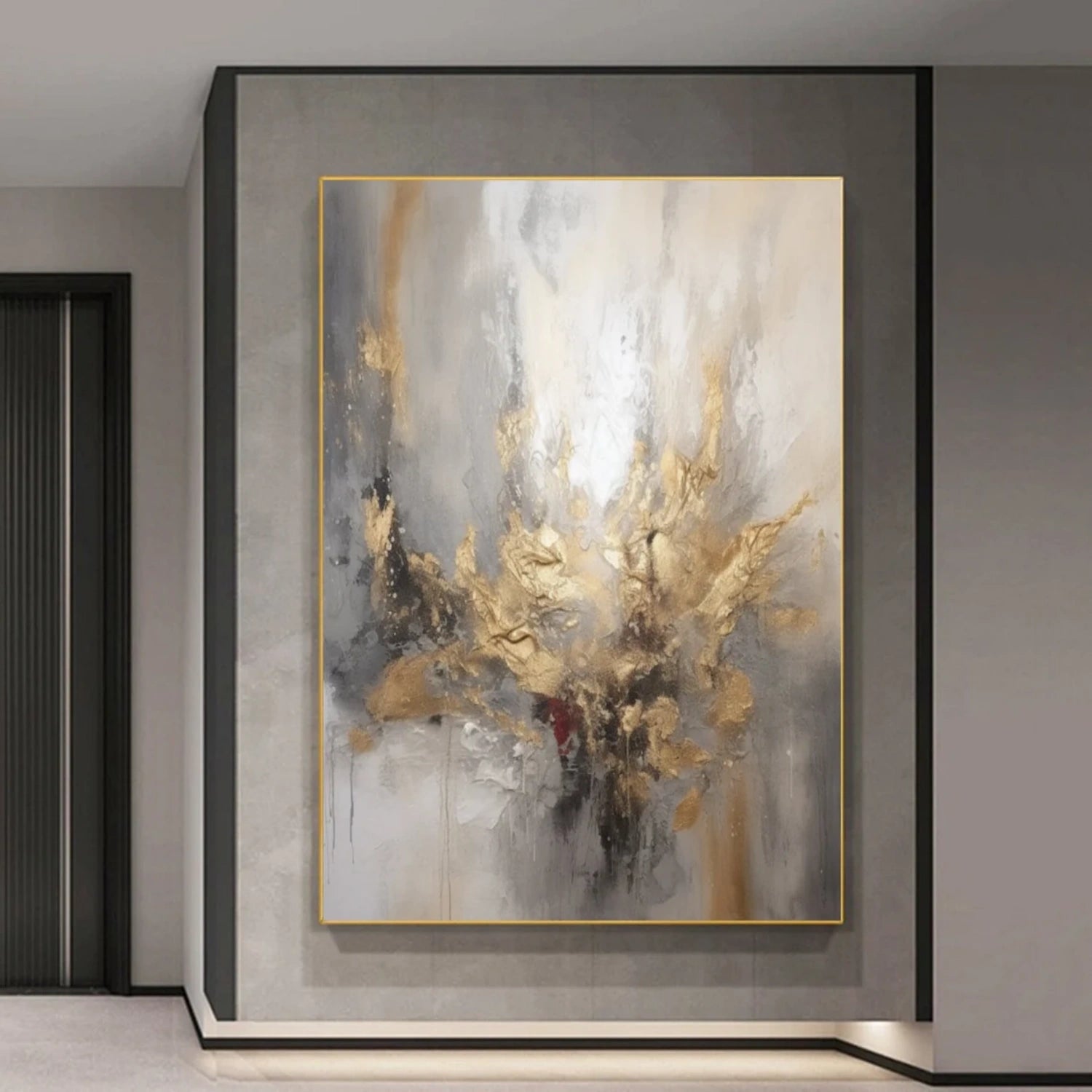 Abstract Painting #AB 345 - Modern Wall Art for Home & Office Decor - Perfect for Living Room, Bedroom or Workspace