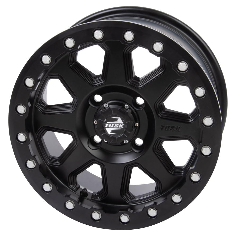 4/137 Tusk Uinta Beadlock Wheel 15x7 4.0+3.0 Matte Black for TRACKER SVX 1000 2020 - Off-Road Adventure
