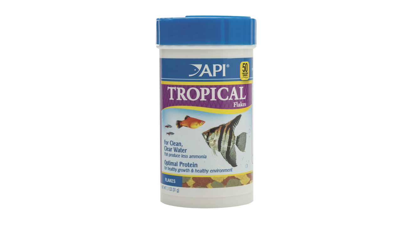 API Tropical Flakes 31G - Premium Tropical Fish Food for Color Enhancement & Growth | Ideal for Freshwater Aquariums & Community Tanks