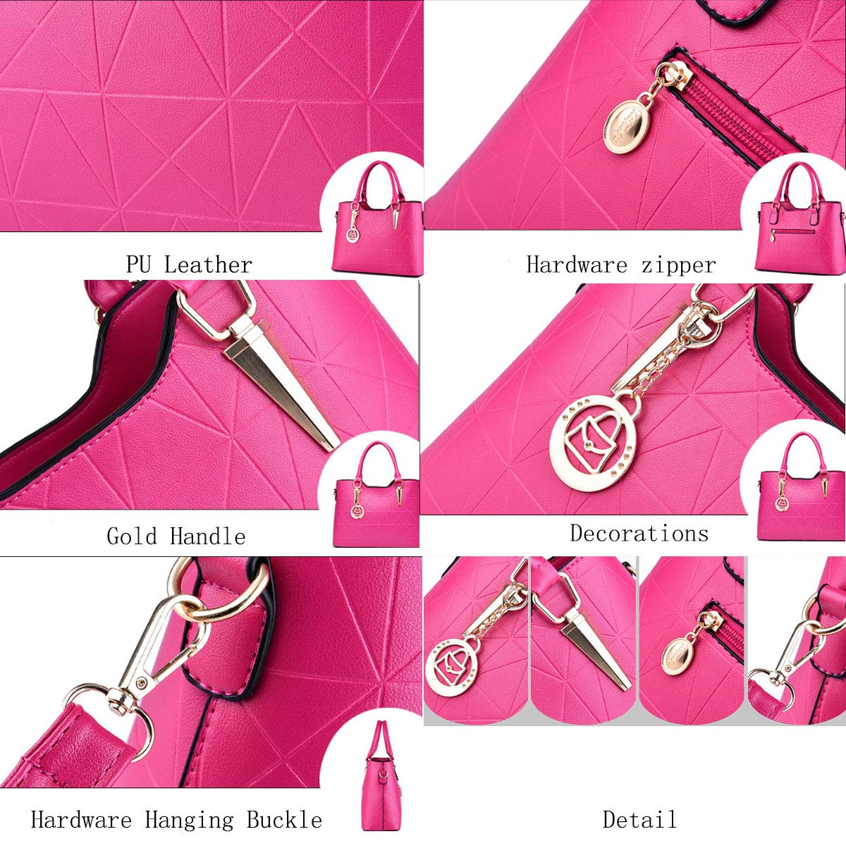 Stylish Women's PU Leather Handbags - Top Handle Satchel & Shoulder Tote Purse for Ladies | Perfect for Work, Travel & Everyday Use