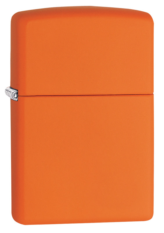 Zippo Orange Matte Windproof Lighter - Refillable & Durable for Outdoor Camping, Hiking, and Everyday Use