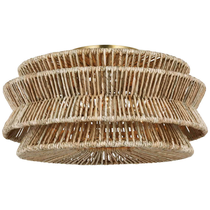 Anna XL Semi Flush Mount Ceiling Light - Modern Crystal Chandelier for Dining Room, Bedroom, Living Room & Foyer Lighting