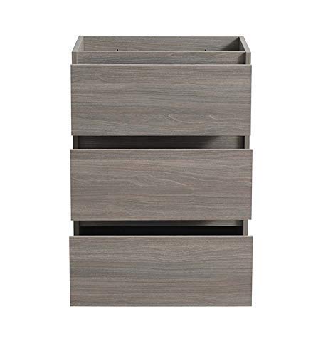 Fresca Lazzaro 24 Inch Gray Wood Modern Bathroom Storage Cabinet - Freestanding Vanity for Bathroom Organization (Sink Not Included) | Perfect for Small Bathrooms, Powder Rooms & Apartment Decor