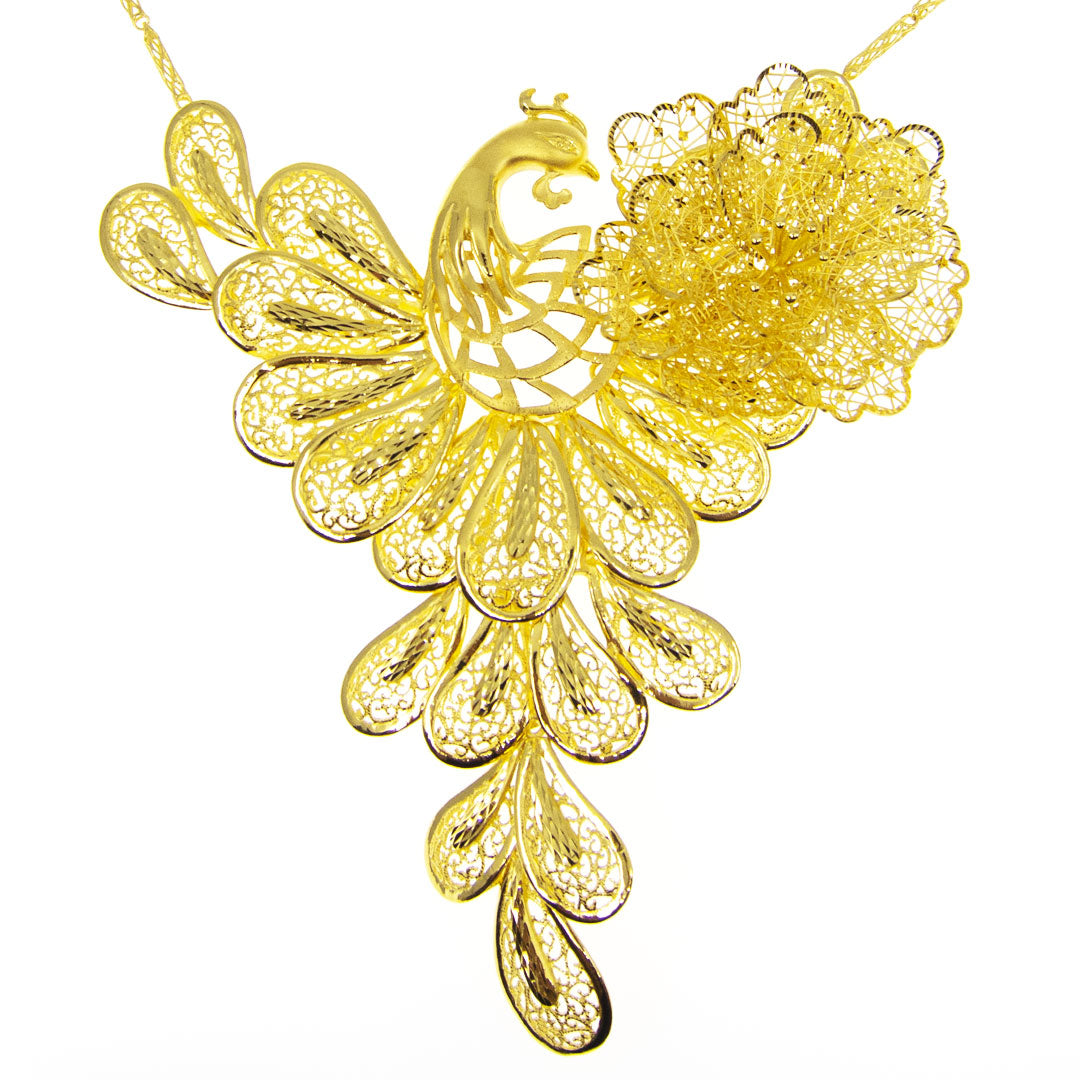 24K Gold Phoenix Necklace for Women - Elegant Handmade Jewelry Gift for Birthday, Anniversary & Special Occasions | Perfect for Weddings, Parties & Evening Events