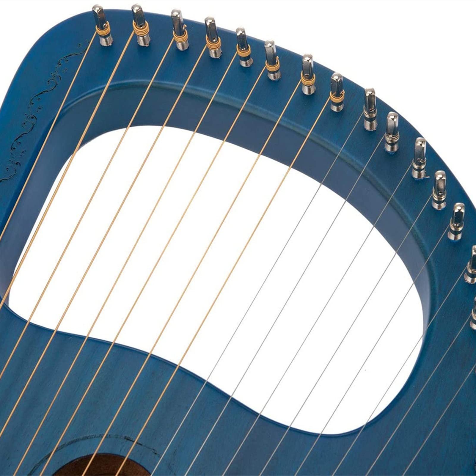 16-String Lyre Harp with Wooden Body & Tuning Tools - Perfect Musical Instrument Gift for Kids & Beginners - Ideal for Music Lessons, Home Decor & Relaxation Therapy