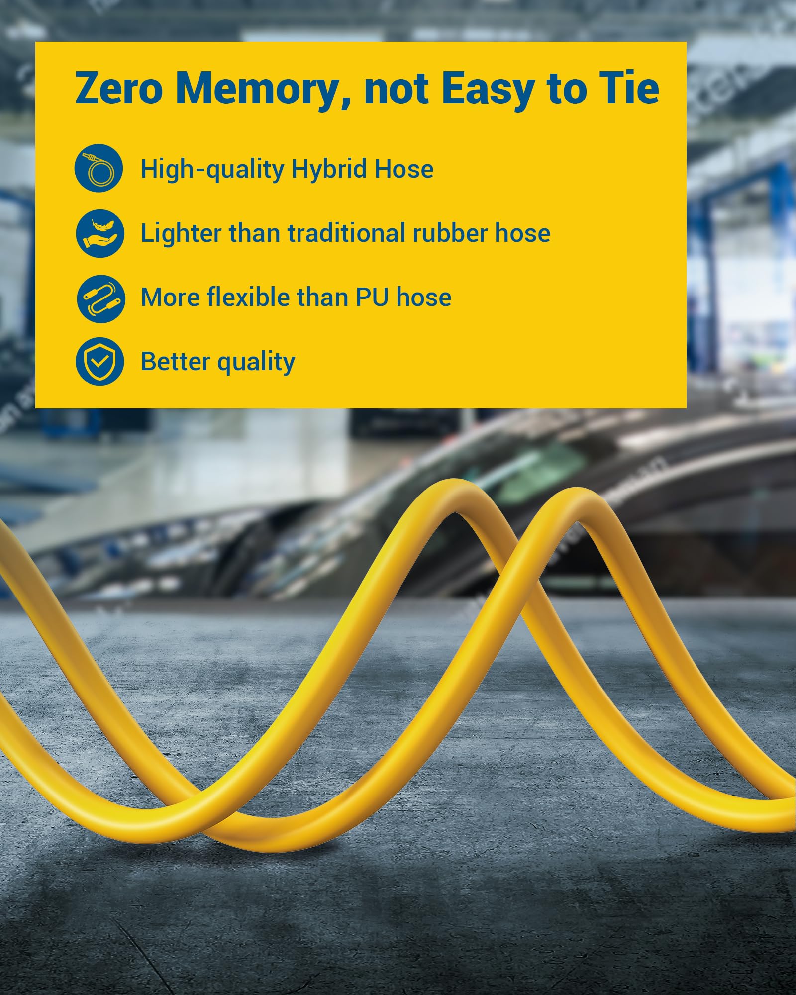 DEWENWILS 3/8 Inch x 6FT 300 PSI Heavy Duty Air Compressor Hose with 1/4