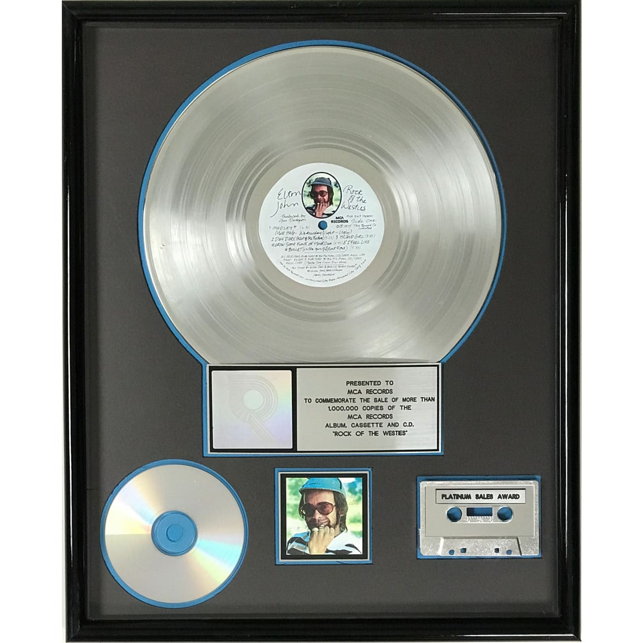 Elton John Rock Of The Westies RIAA Certified Platinum LP Record - Perfect for Music Collectors, Vintage Vinyl Enthusiasts & Home Decor Display