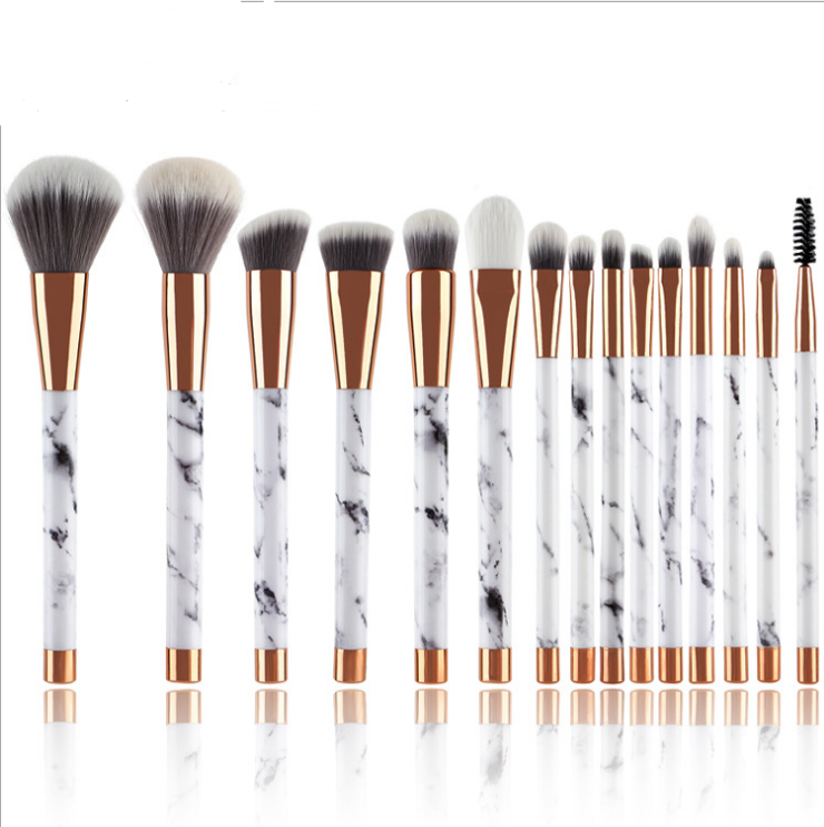 11-Piece Marble Makeup Brush Set - Professional Beauty Makeup Kit for Eyes, Face & Contouring | Perfect for Travel, Home & Salon Use