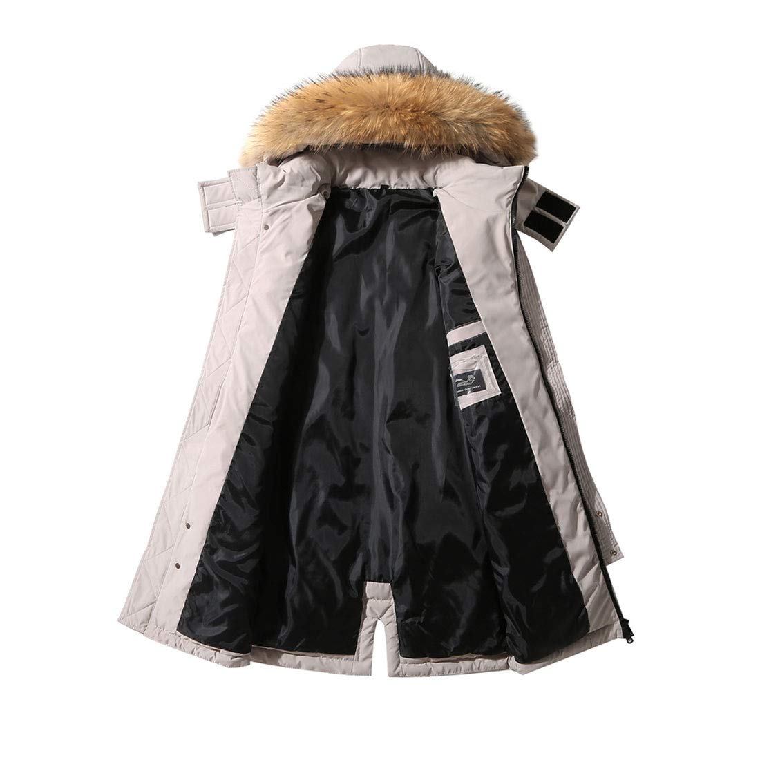 Men's Thick Fur Hooded Down Jacket - Winter Warm Windproof Parka Coat for Cold Weather | Outdoor Activities, Snow Sports & Daily Wear