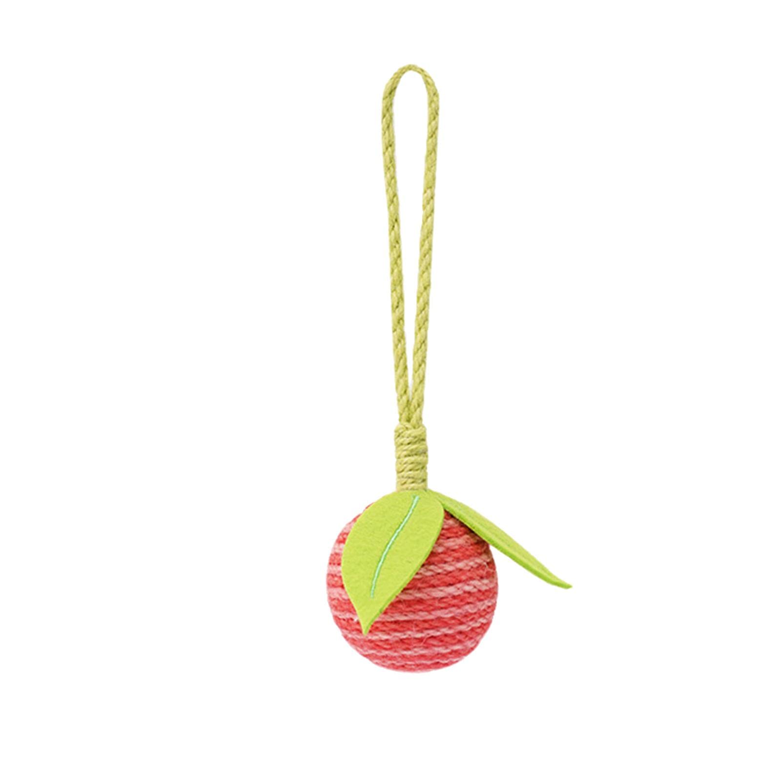 SM SunniMix Interactive Cat Toys - Fun Chew Ball for Play, Training & Exercise - Durable Pet Supplies for Indoor Cats (Peach, 20cm x 9cm) - Perfect for Solo Play, Bonding & Hunting Instinct Stimulation
