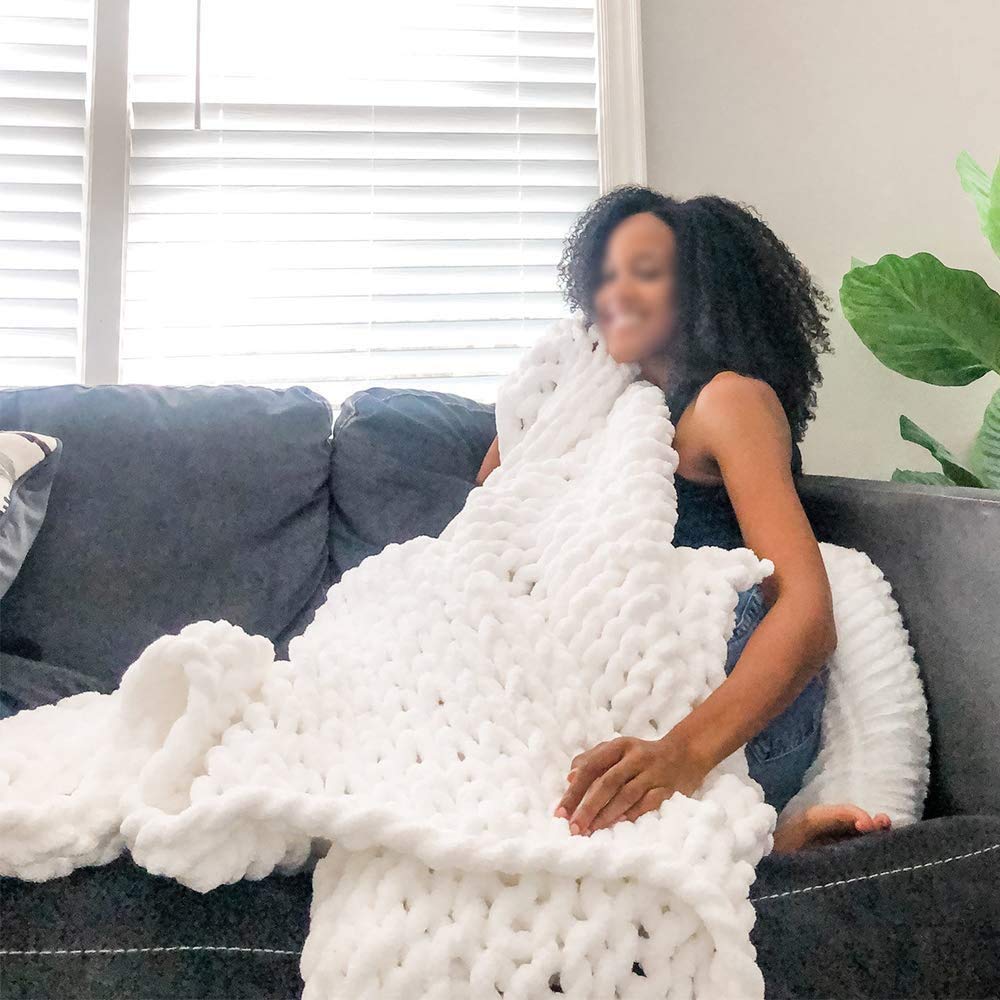 Handmade Chunky Knit Blanket - Super Large 40