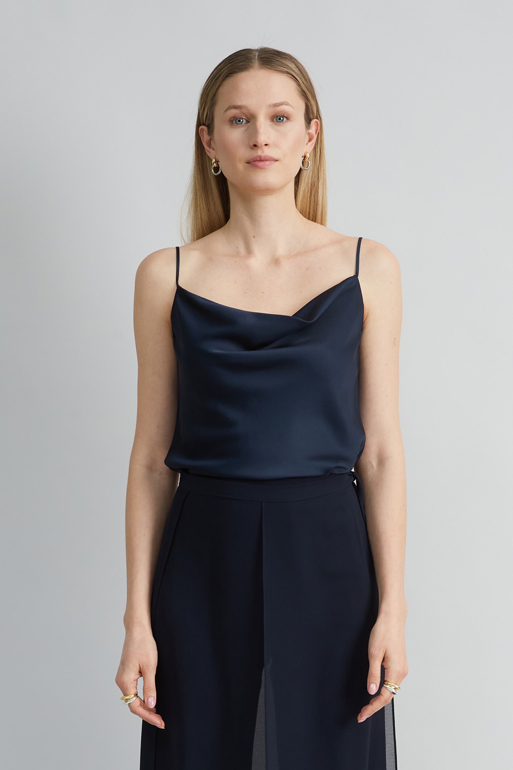Luxury Stretch Silk Satin Cami Top for Women - Soft & Comfortable Sleepwear & Loungewear - Perfect for Nightwear, Date Nights and Relaxing at Home