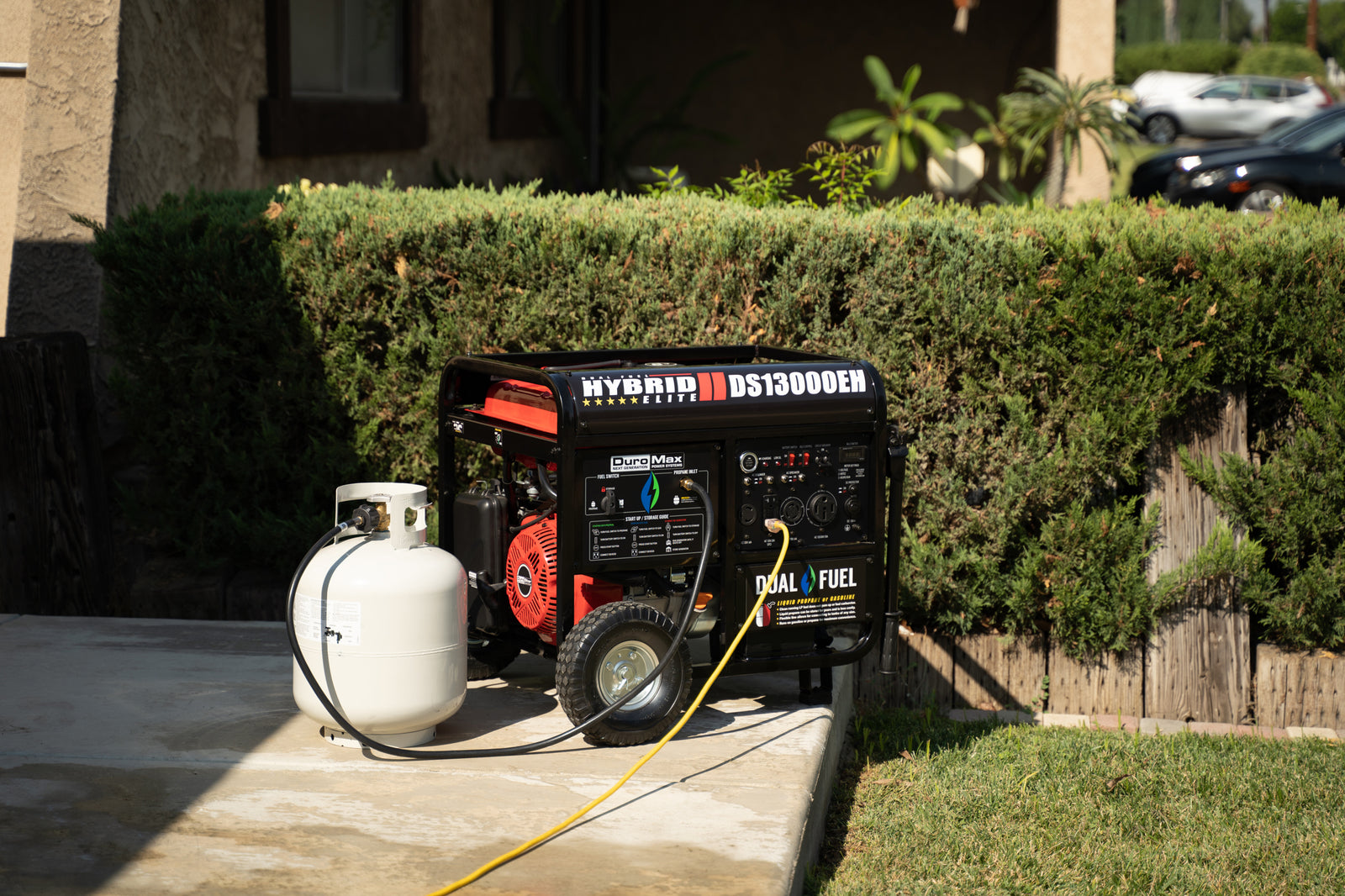 13,000W Dual Fuel Portable Generator - Gas & Propane Powered - Reliable Backup Power for Home, Camping & Emergency Use