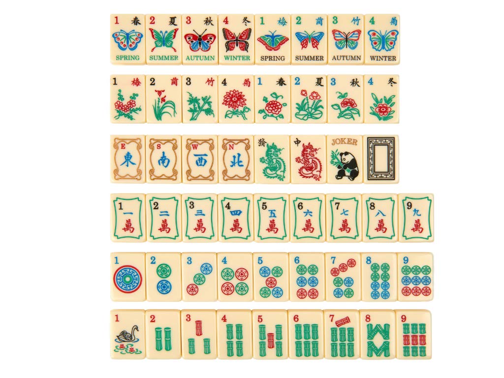 Linda Li American Mah Jongg Tile Set – The Artisan Collection – 166 Ivory Engraved Tiles for Game Night, Gifts & Collectors | Premium Quality Mahjong Tiles Only