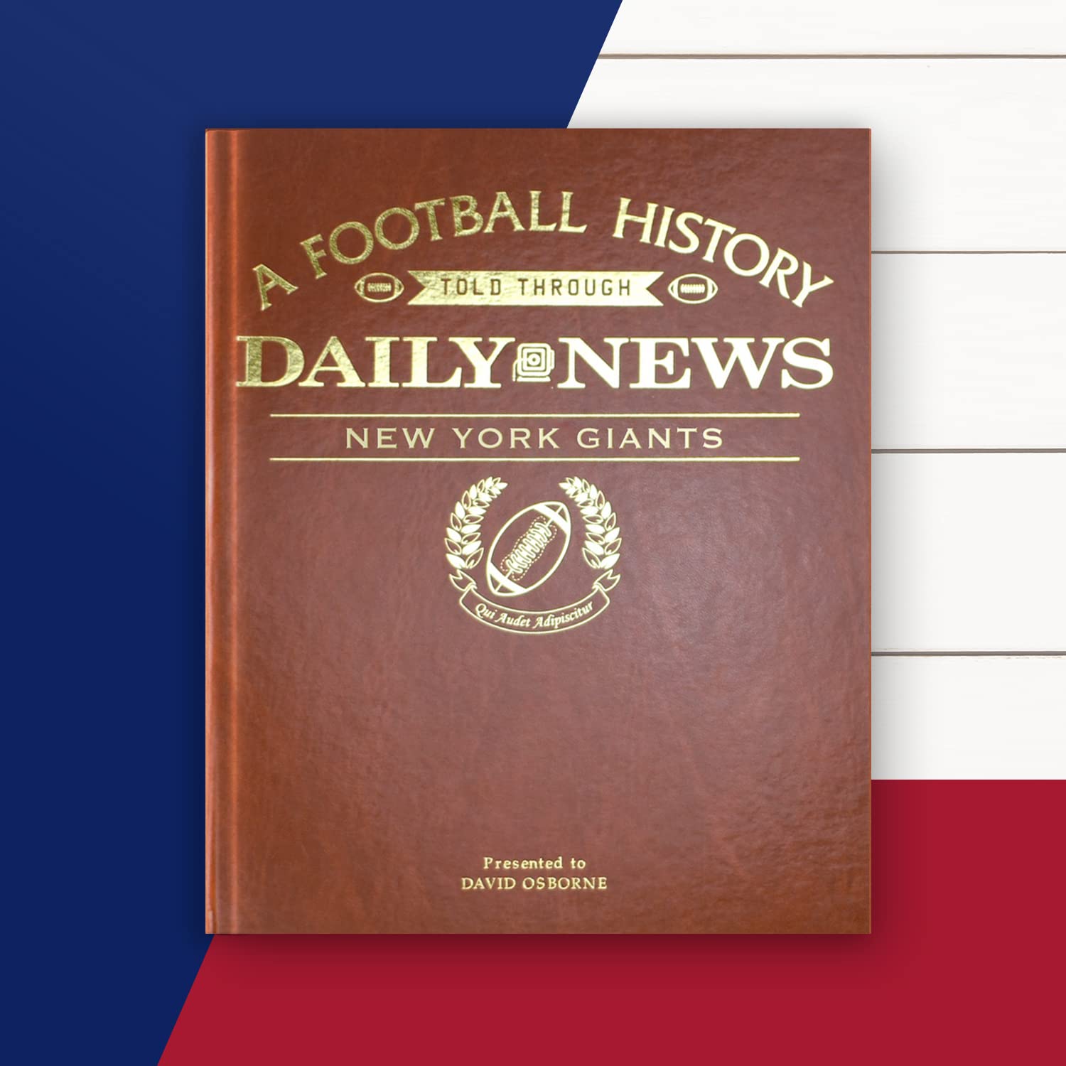 Personalized Football History Book - Custom Sports Fan Gift with Free Gold Foil Name Embossing - NFL History Told Through Vintage Newspaper Archives - Perfect for Birthday, Anniversary & Retirement Gifts for Football Lovers