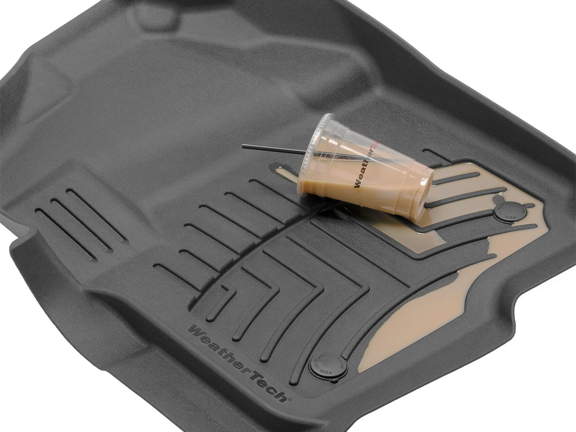WeatherTech FloorLiner HP Custom Fit Floor Mats for Honda Accord (2018-2022) - 1st & 2nd Row, Tan (45481-1-2IM) | All-Weather Protection & Perfect Fit | Ideal for Daily Commute, Road Trips & Family Use