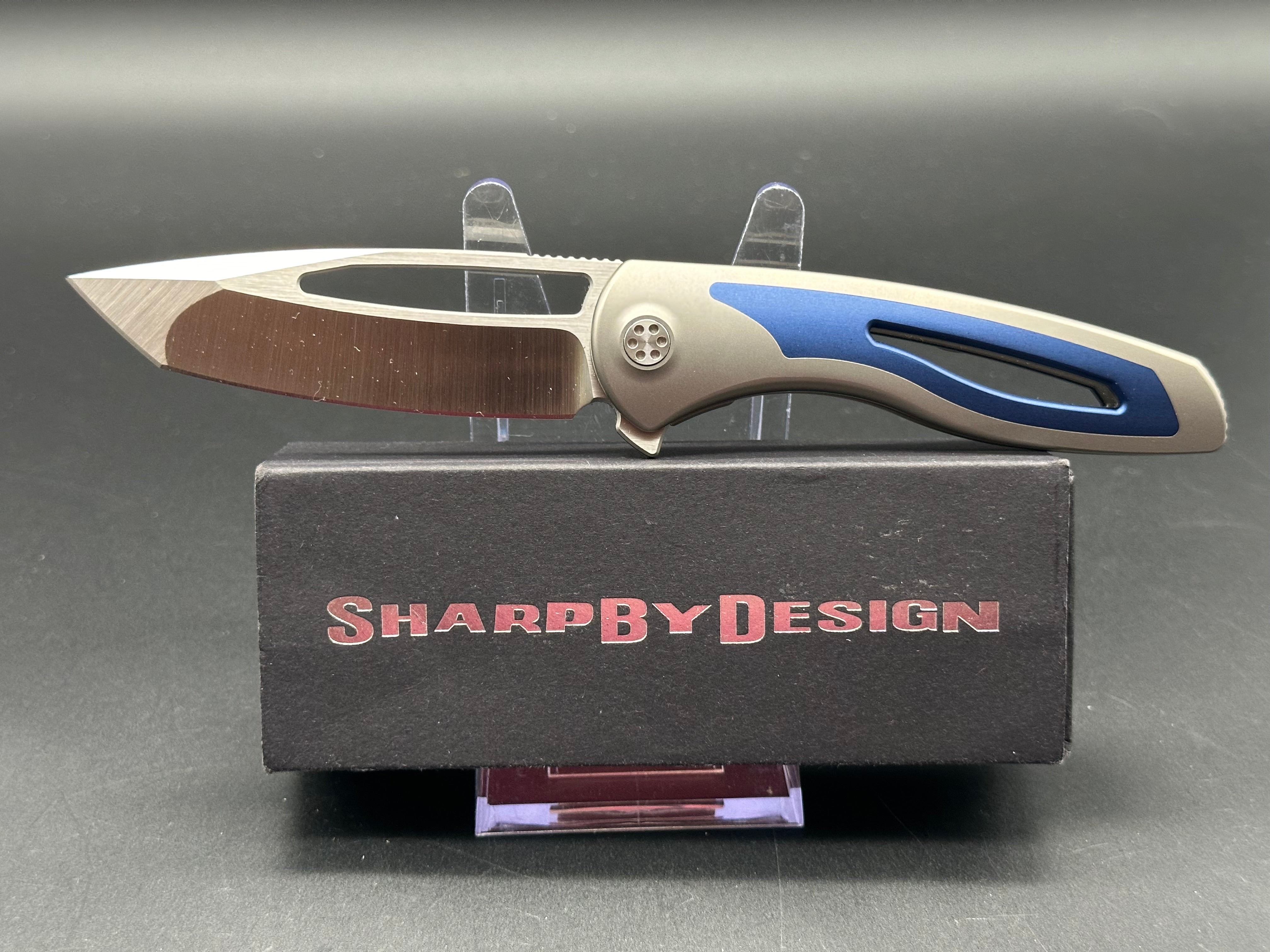 Sharp By Design Apex Titanium Folding Knife with S90V Steel Blade - EDC, Outdoor Survival, Camping & Tactical Use