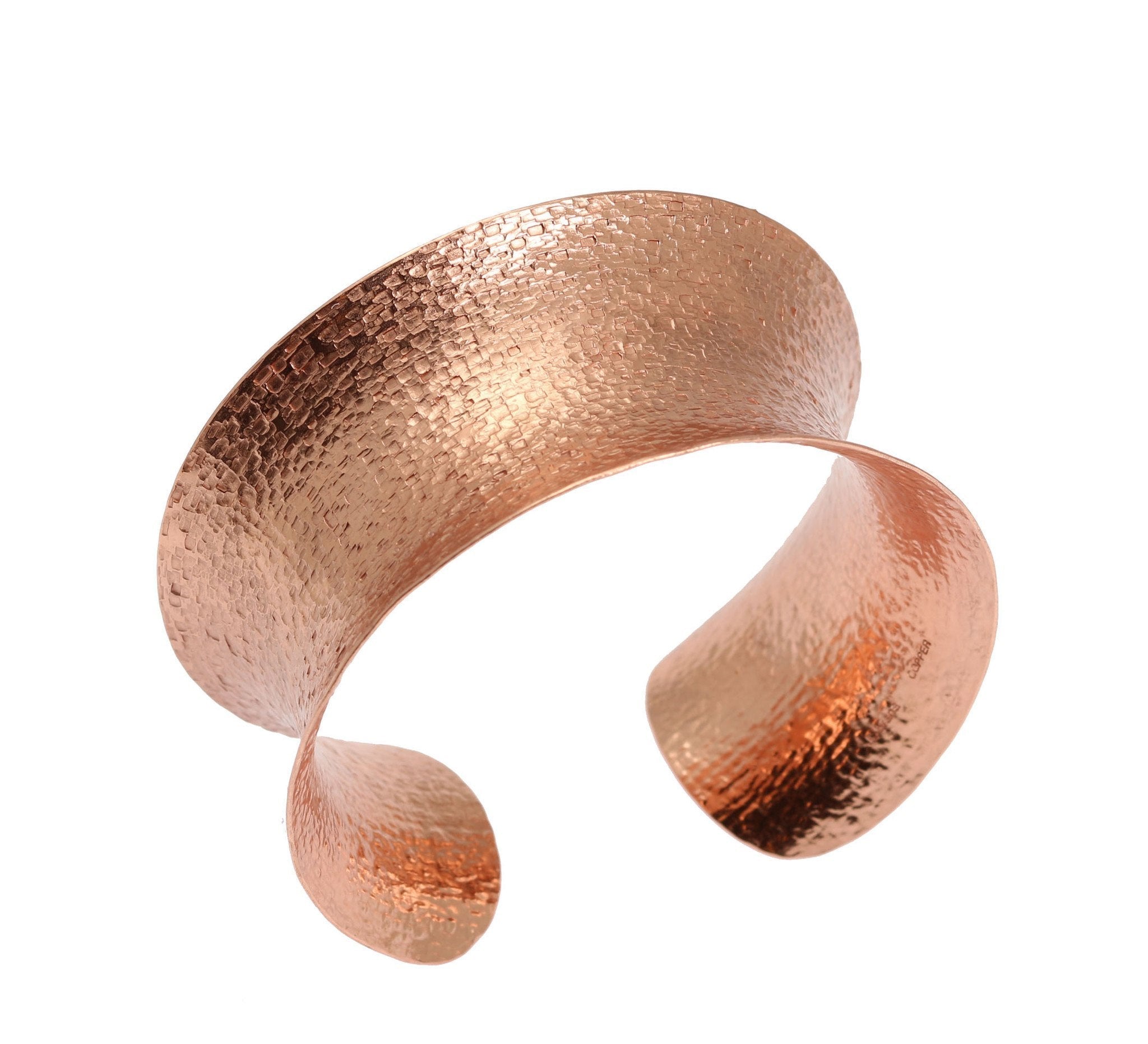 Handmade Textured Copper Cuff Bracelet for Women - Boho Chic Jewelry Gift for Her - Perfect for Casual Wear, Date Nights & Festival Outfits