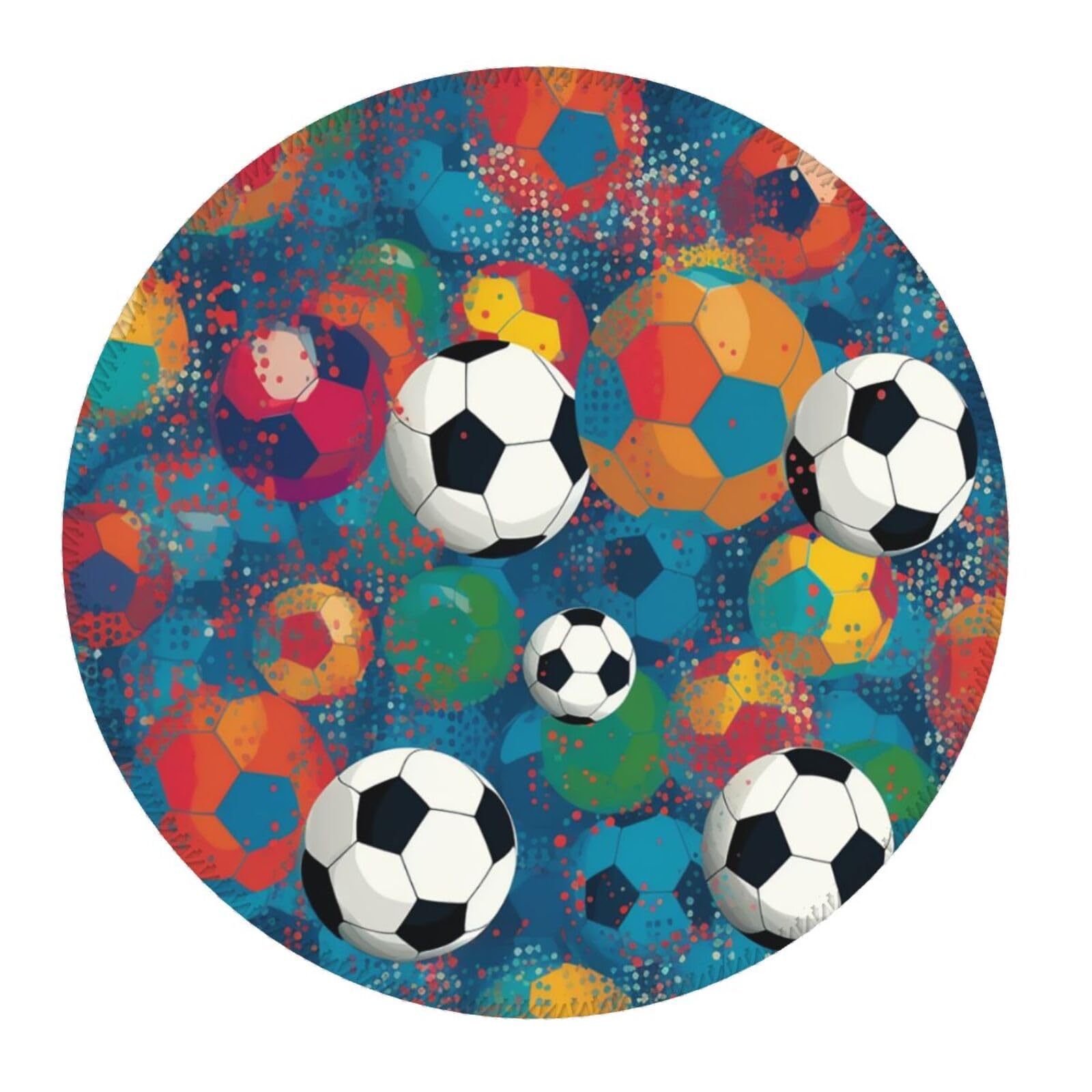 Vibrant Football Print Mouse Pad Set - 2 Pack Non-Slip Rubber Gaming Mouse Mat for Computer, Laptop, Desk | Perfect for Office Work, Gaming & Home Use