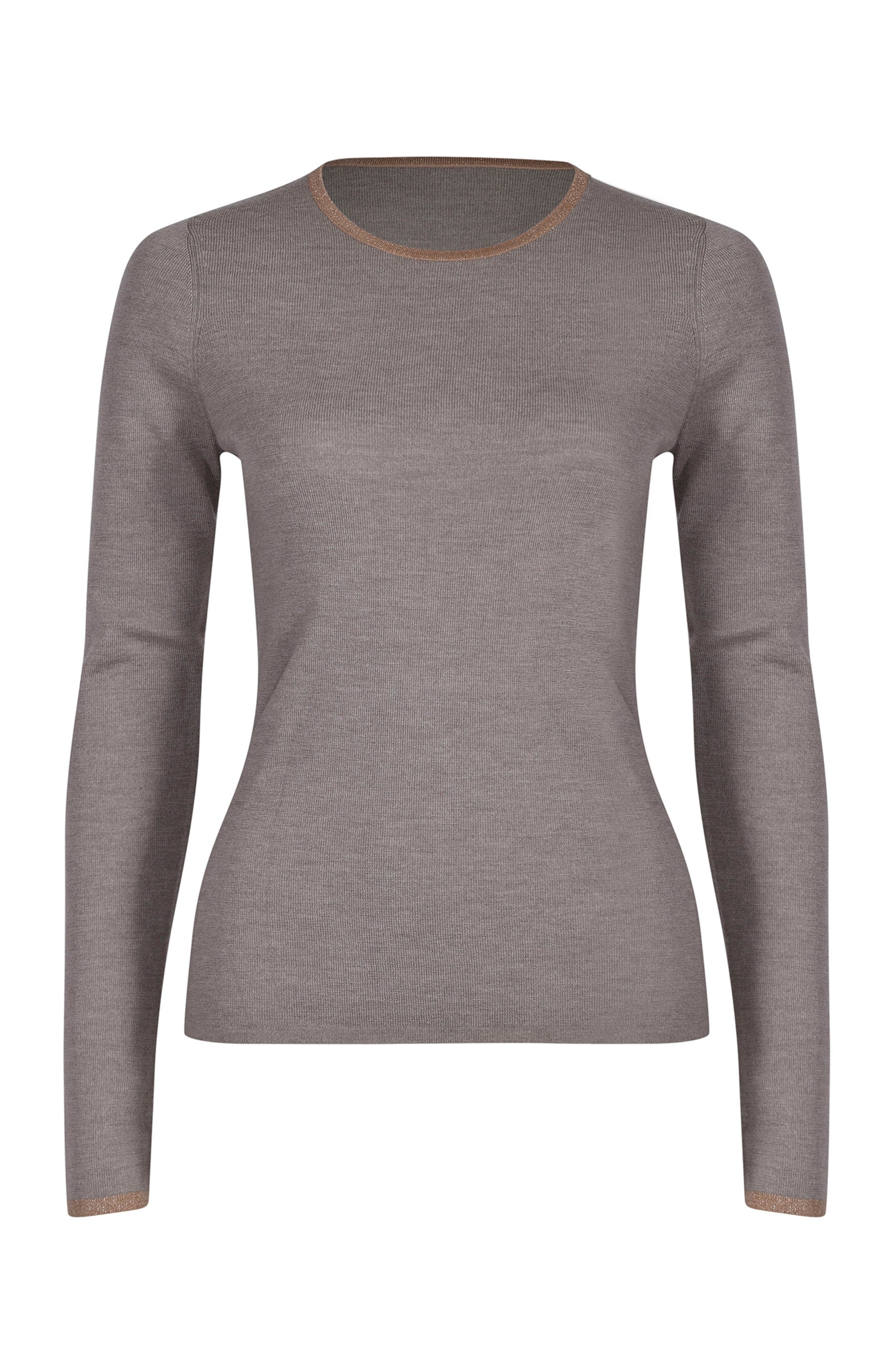 Husk Merino Crew Neck Sweater - Stone Stripe | Soft Wool Pullover for Men & Women | Perfect for Outdoor Adventures & Casual Wear