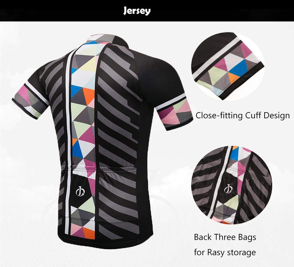 Men's Cycling Jersey & Bib Shorts Set - Quick-Dry, Full-Zip Road Bike Clothing Kit for Mountain & Commuter Biking | Perfect for Training, Racing & Outdoor Adventures