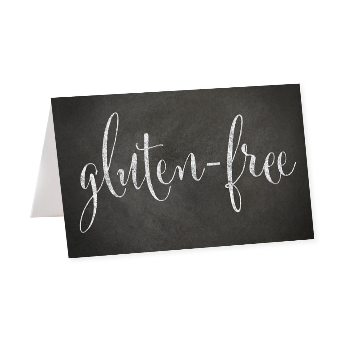 Vintage Chalkboard Print Food Station Buffet Table Tent Place Cards - 20-Pack Vegan, Vegetarian, Gluten-Free, Eggless Place Cards for Wedding, Graduation, School Events & Party Table Settings