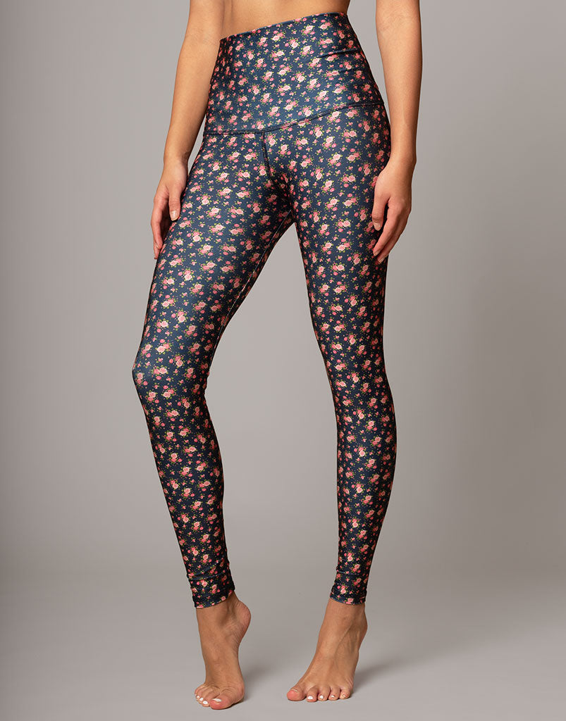 Hadley Roses Leggings for Women - High Waisted Yoga Pants, Tummy Control Workout Leggings - Perfect for Gym, Running, Yoga & Everyday Wear