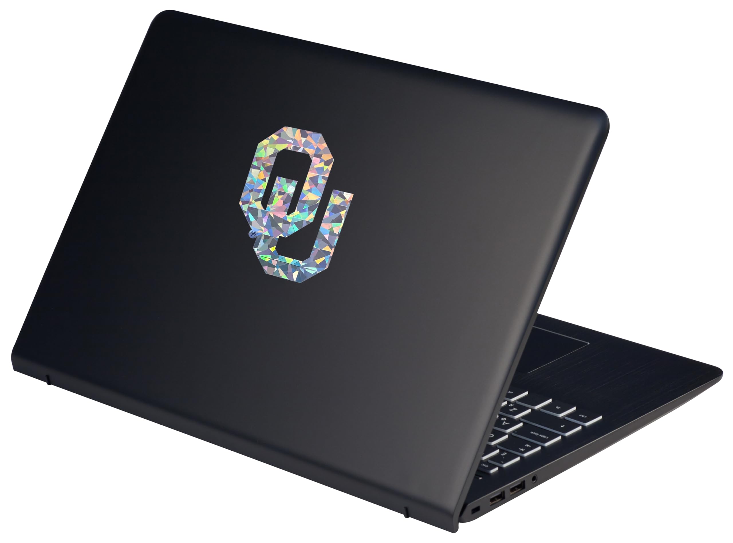Oklahoma OU Silver Reflective Decal - Officially Licensed Premium All-Weather Vinyl Sticker for Cars, Laptops, Water Bottles, Windows & More | Durable USA-Made Decal for Sports Fans, Tailgating & College Pride