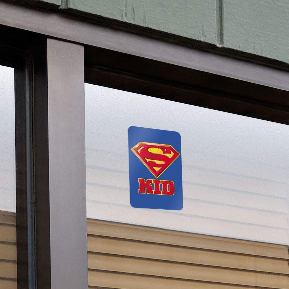Superman Shield Logo Sign - Super Kid & Superhero Decor for Home, Office, Business - Perfect for Superhero Themed Rooms, Birthday Parties & Comic Book Lovers