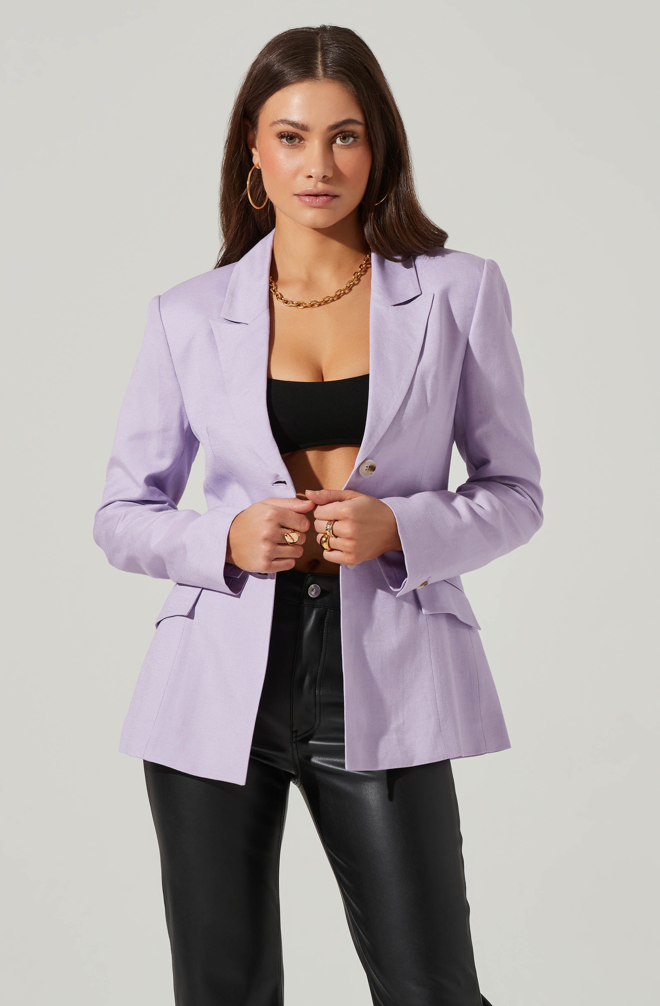 Women's Slim Fit Stretch Buttoned Blazer Jacket for Office Work & Business Casual Outfits | Professional & Stylish Workwear