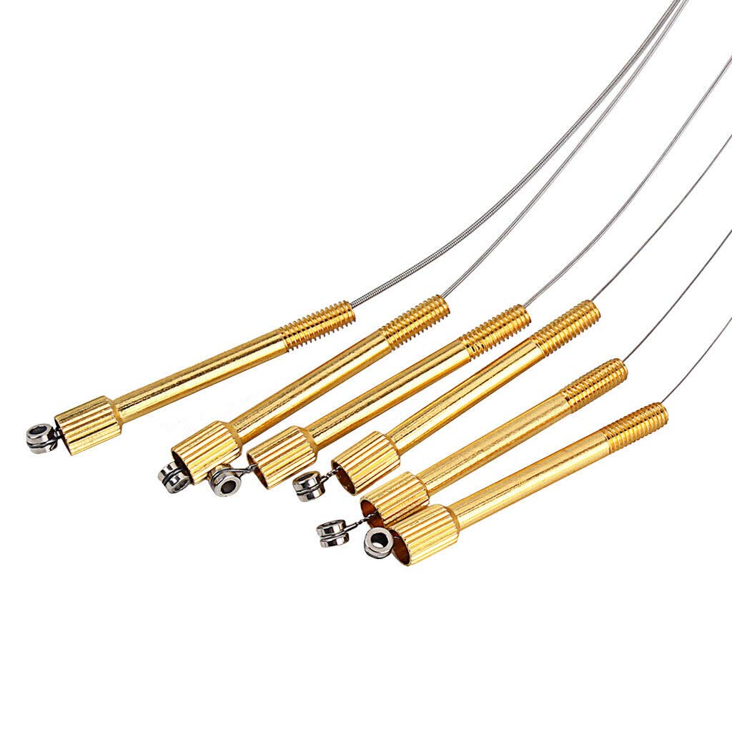 6-Piece Brass Electric Guitar Tremolo Bridge Saddle Clamp & String Screws Set - Premium Guitar Parts for Enhanced Stability & Tuning - Perfect for DIY Guitar Repair & Upgrades