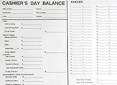 Cashier's Daily Balance Form (1 or 2 Part) - Printable Accounting Sheets for Small Business & Retail Stores - Perfect for Daily Sales Tracking & Cash Register Reconciliation